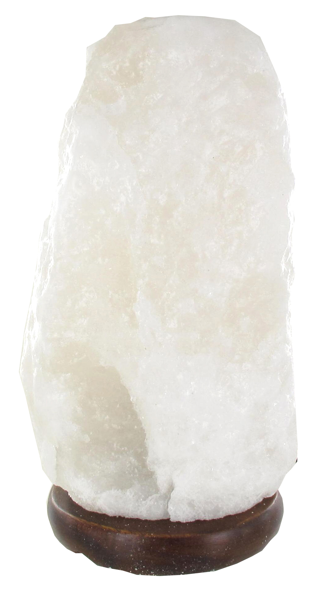 Himalaya zoutlamp wit  (houten voet) 