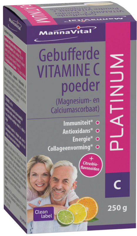 Gebufferde Vitamine C-poeder met bioflavonoïden Platinum