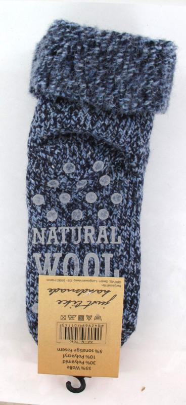 Huissokken antislip donkerblauw