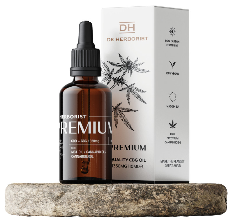 Premium huile cbd (550 mg) + cbg (800 mg) oil 1350mg