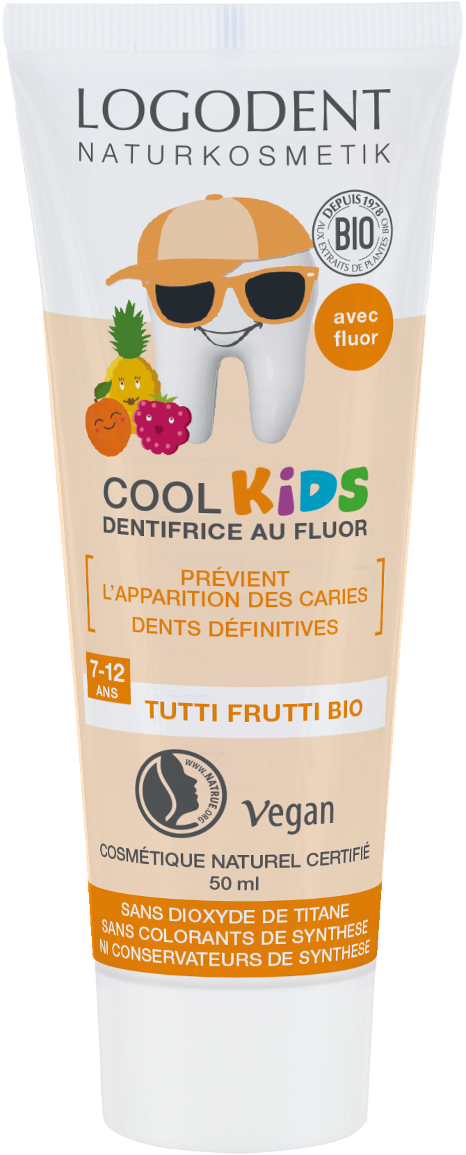 Cool kids "Dentifrice tutti frutti au fluor"