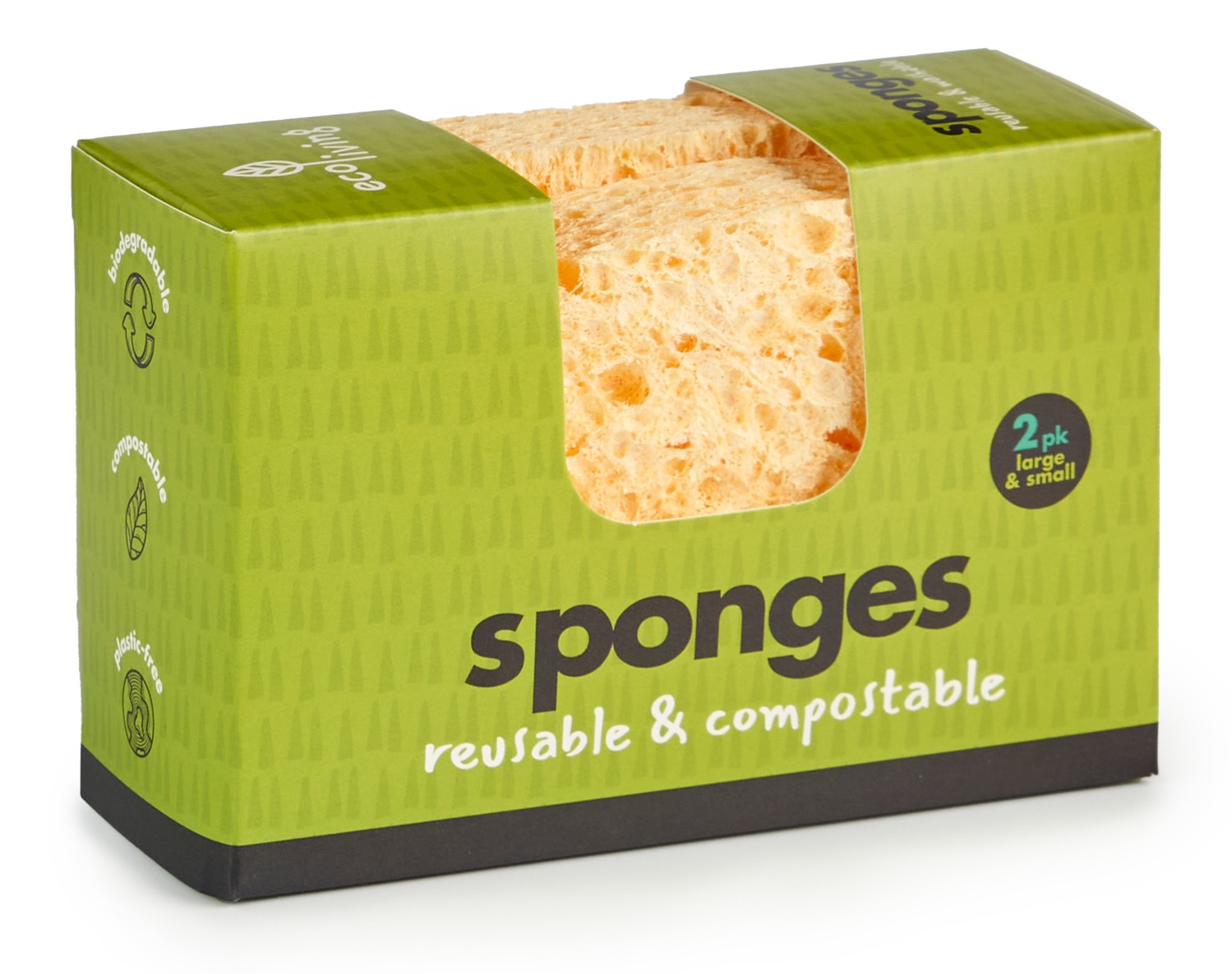 Eco living "2 x éponges forme ondulée"