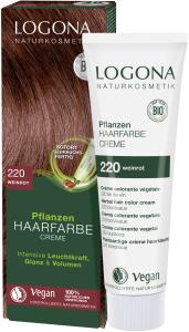 Crème colorante capillaire à base de plantes "220 Vin rouge"