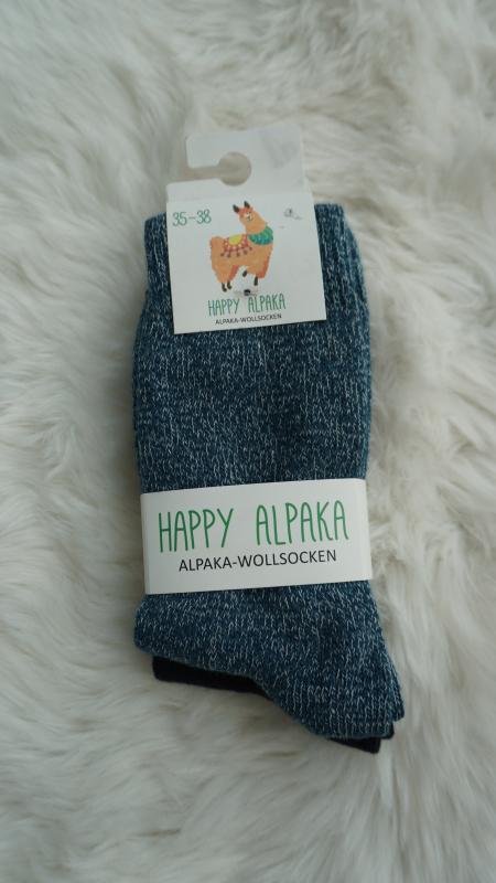 2-pack happy alpaka sokken jeans/marine