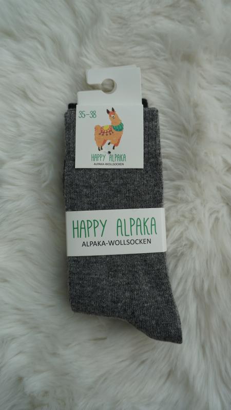2-pack happy alpaka sokken grijs/antraciet